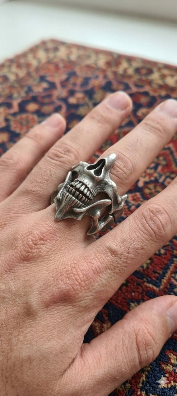 Grave Reaper Skull Ring